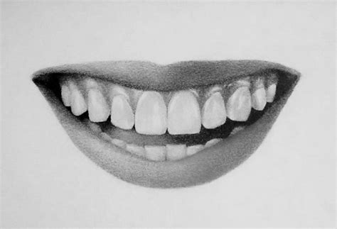 Human teeth are a crucial part of any portrait that displays a smile, and they can very easily be botched. How to Draw Teeth and Lips - 7 Easy Steps | RapidFireArt