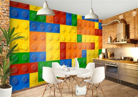 Lego Brick Wallpaper Bedroom Walls Wallpapers Luxury