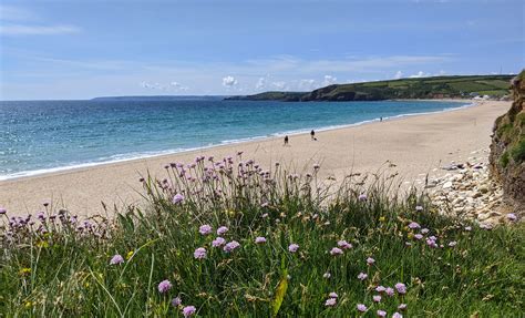 Praa Sands Beach From The Other End Cornwall Guide Images