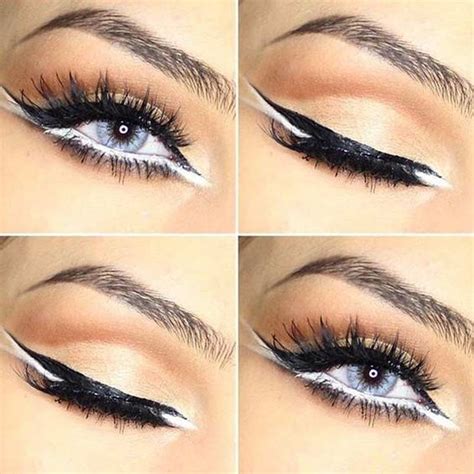 White Eyeliner Blue Eyes And Eyeliner On Pinterest