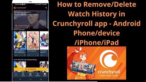 How To Removedelete Watch History In Crunchyroll App Android Phone