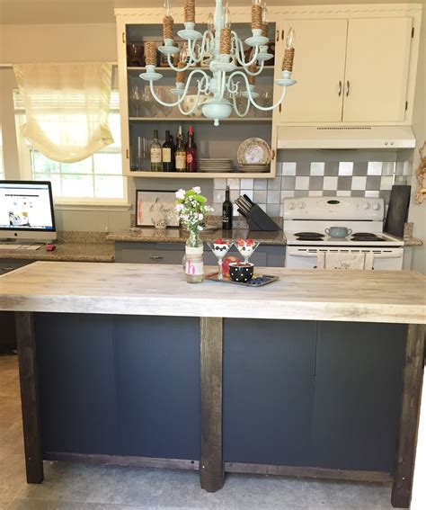 How to build a kitchen island plans. DIY Kitchen Island from Bookcases - JLM Designs