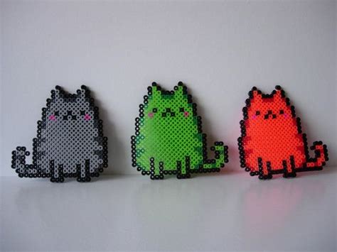 Perler Bead Pusheen Chat Kawaii Mignon Chaton Par Thehappyhamster