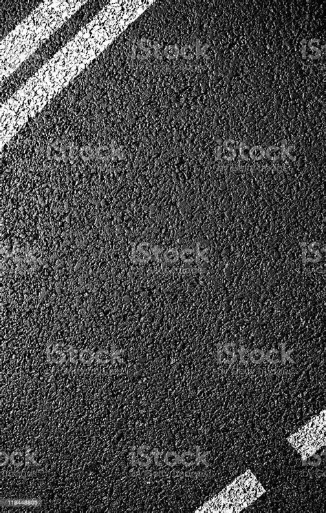 Black Asphalt Of A Road With White Lines Stock Photo Download Image
