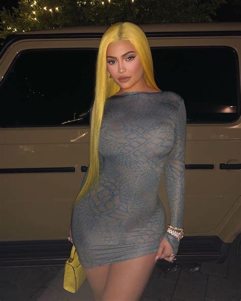 Kylie jenner like/reblog if you save or use & don't steal {requested}. Kylie Jenner in Blue Mini Dress in Instagram Posts | CelebJar