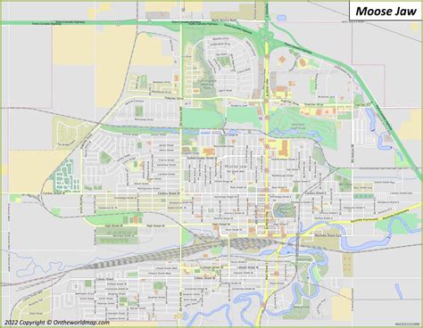 Moose Jaw Map Saskatchewan Canada Detailed Maps Of Moose Jaw