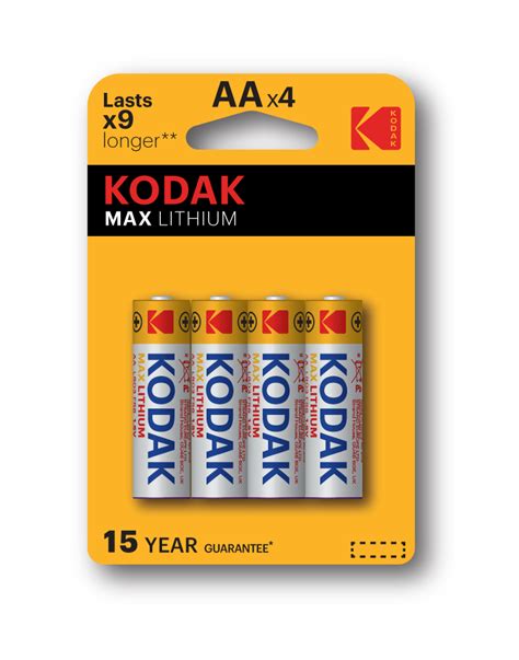 Max Lithium Aa Kodak Batteries Online Uk Kodak Batteries