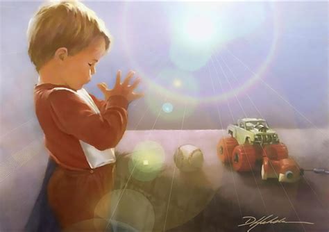 Childs Prayer Painting By Danny Hahlbohm Fine Art America