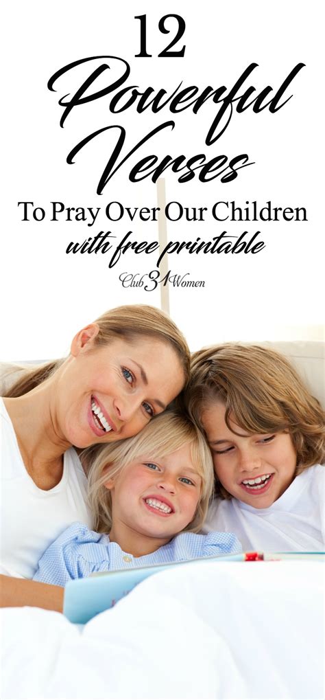 12 Powerful Verses To Pray Over Our Children With Free