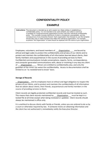 2021 Confidentiality Policy Template - Fillable, Printable PDF & Forms | Handypdf