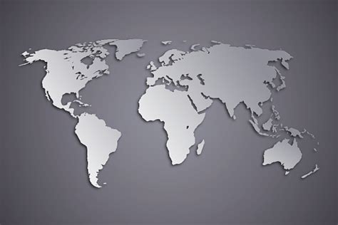 World Map On Dark Background Stock Illustration - Download Image Now ...