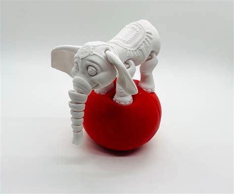 3d Printed Articulating Elephant And Ball Flexible Sensory Toy Etsy