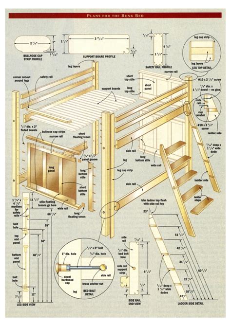 Printable Full Size Loft Bed Plans