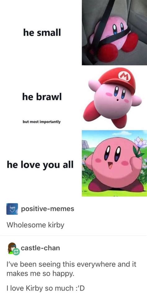 Wholesome Kirby Funny Smash Bros Funny Kirby Memes Kirby