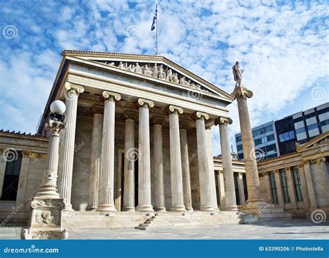 Academia De Atenas Grécia Foto De Stock Imagem De Marco 63390206