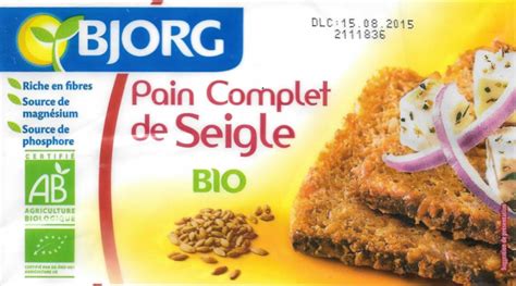 Pain Complet De Seigle 500g Bjorg Bio à La Une