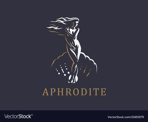 Aphrodite Or Venus Emblem Royalty Free Vector Image