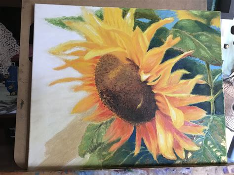 Oil Pastel Sunflower Oil Painting Oils Art