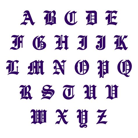 Image Gallery Old English Alphabet Gothic