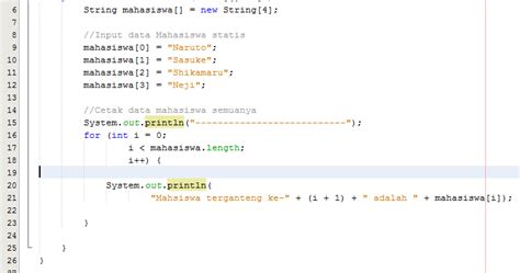 Contoh Program Java Array Dimensi Ruang Ilmu