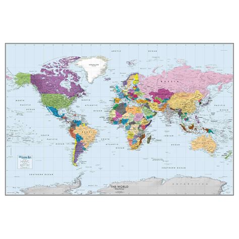 Buy Colorful World Political Wall Map 36x24 Large World Map