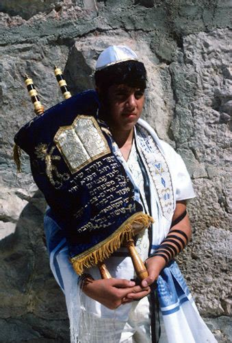 Israel Jerusalem Sephardic Jewish Boy At His Bar Mitzvah Ceremony