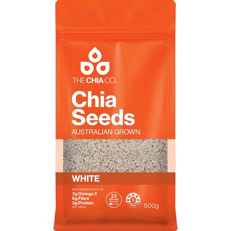The Chia Co Seeds White 500g Woolworths