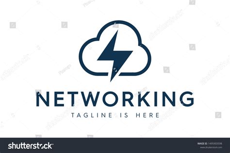 Unique Original Computer Networking Logo Template Stock Vector Royalty