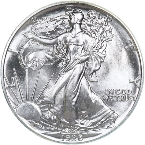 1988 American Silver Eagle 1 Oz Gem Brilliant Uncirculated Coin Dave