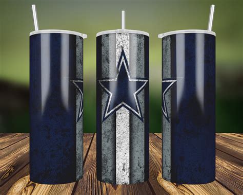 Dallas Cowboys Grunge Tumbler Wrap 20oz Skinny Straight Svgbdadesigns