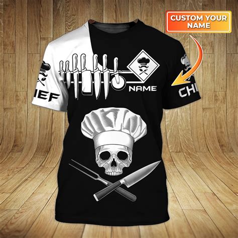 Skull Chef Personalized Name 3d Tshirt 19 Rinc98 Trends Personalized