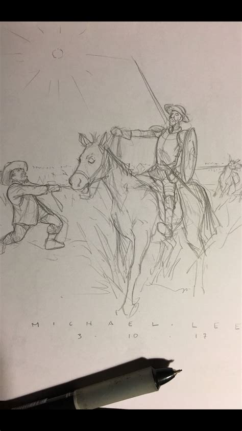 Pencil Drawing Don Quixote Drawings Pencil Drawings Sketches