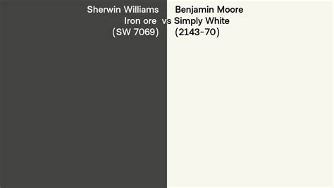 Sherwin Williams Iron Ore Sw Vs Benjamin Moore Simply White