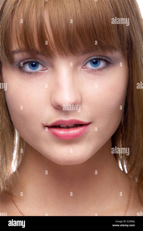 Attractive Blue Eyed Woman Stock Photo Alamy