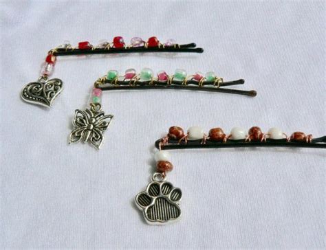 Beaded Bobby Pins By Art In Oregon Etsy Hair Accessories Barrettes