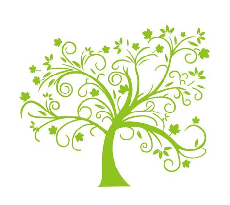 Abstract Green Tree Vector Illustration Free Vector Graphics All