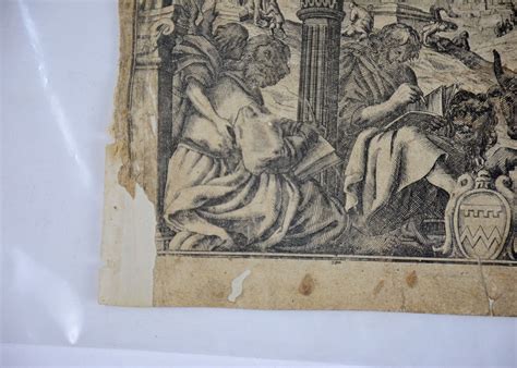 Engraved 17th Century Bible Frontispiece Ebth