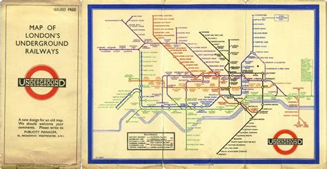 First Edition Of The Harry Beck London Underground Diagrammatic Fold