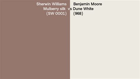 Sherwin Williams Mulberry Silk SW 0001 Vs Benjamin Moore Dune White