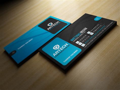 Earn unlimited miles on purchases + double all earned at 1 year's end! Black And Blue Business Card | Creative Photoshop Templates ~ Creative Market