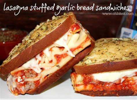 Lasagna Garlic Bread Recipe Best Of Lasagna Stuffed Garlic Bread Sandwiches In 2020 Sandwiches