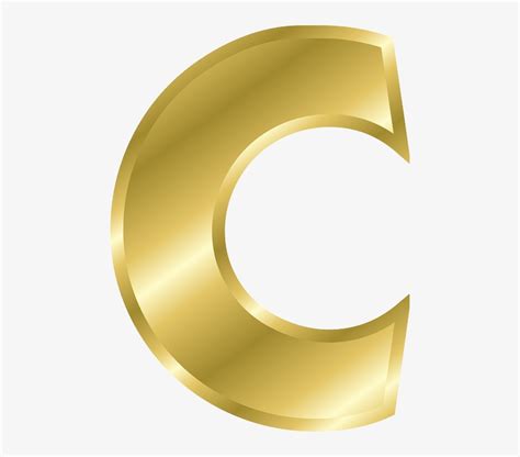 Letter C Capital Letter Alphabet Abc Gold Gold Letter C Png