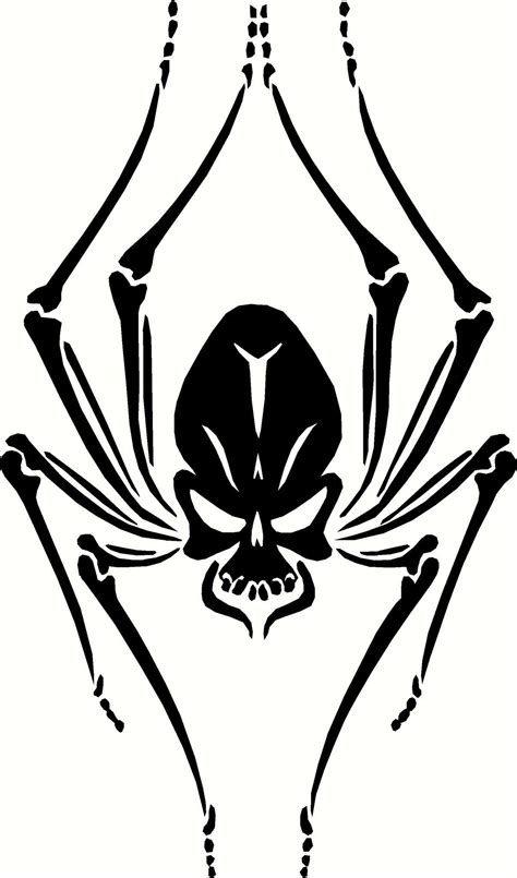 Black Widow Skull Spider Vinyl Decal Graphic Choose Your Color And