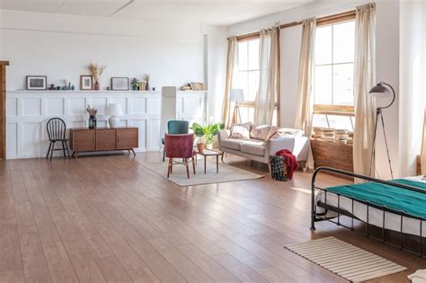 Premium Photo Vintage Studio Apartment Interior In Light Colors In