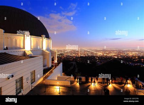 Griffith Park Observatory And Los Angeles City At Night Stock Photo Alamy