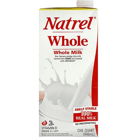 Natrel Whole Milk Aseptic Milks Evaporated Condensed Powdered