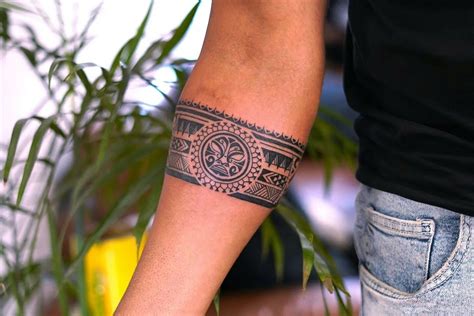 Native American Forearm Band Tattoos For Men