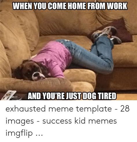 When You Come Home From Work And Youre Just Dog Tired Exhausted Meme