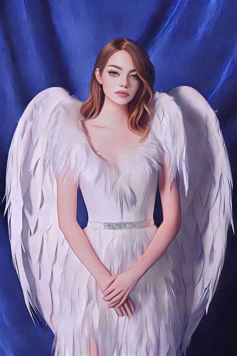 p angel emma stone by celebcartoonizer on deviantart