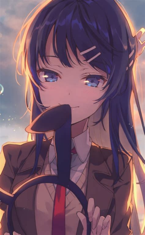 Download Wallpaper 950x1534 Beautiful Anime Girl Mai Sakurajima